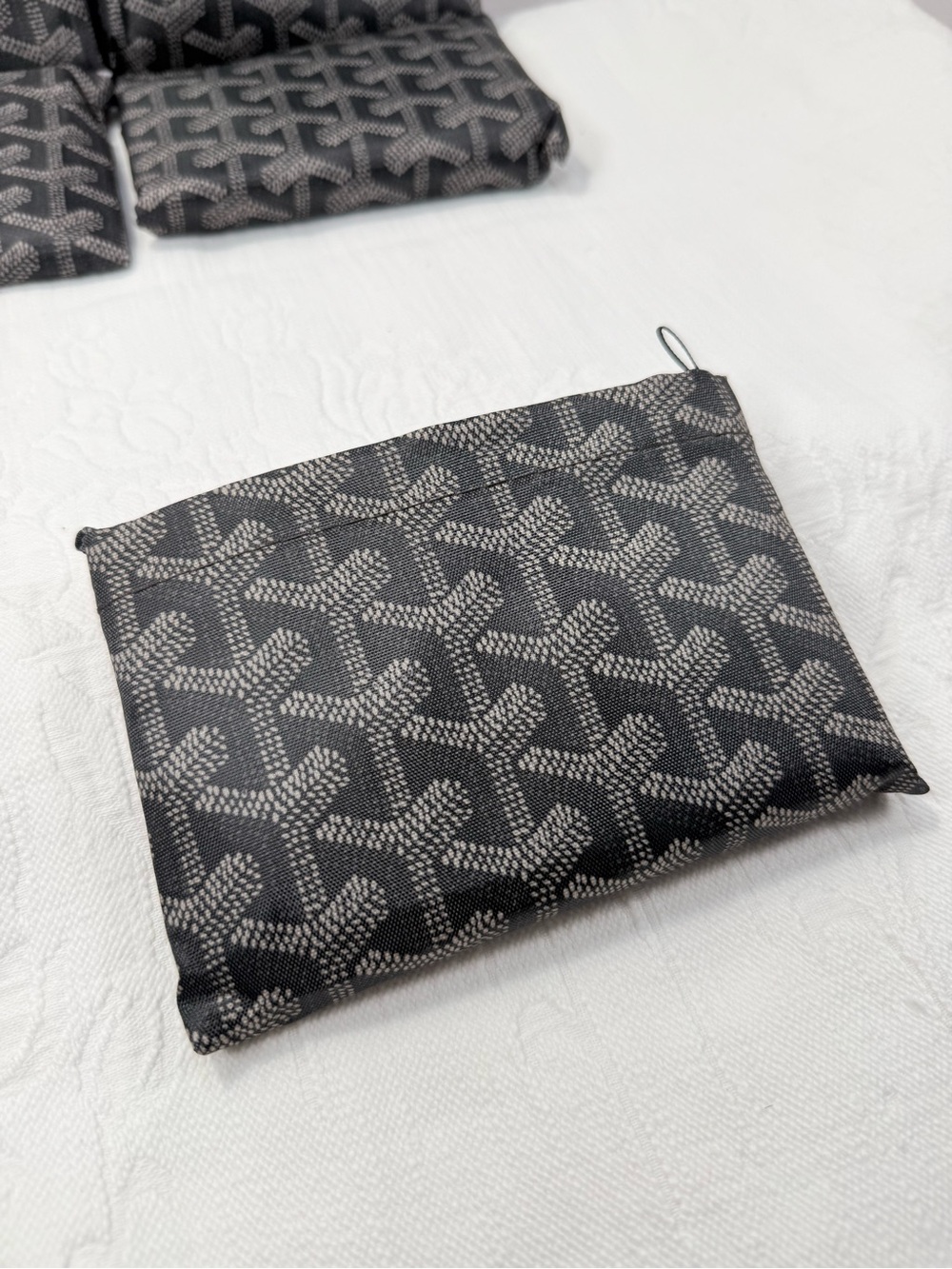 Stylish Luxury Black Patterned Large Tote Pouch - 1 set only